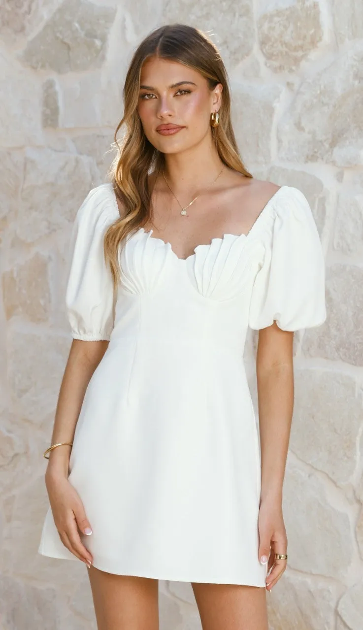 Ariel Bustier Mini Dress - White sold by Billy J