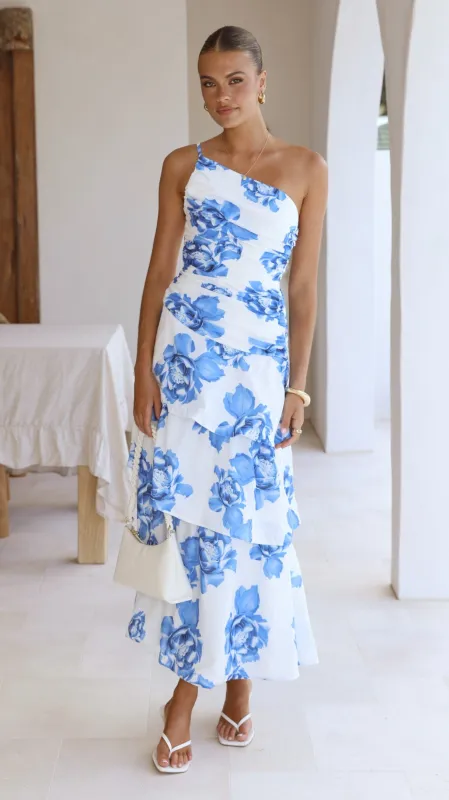 Nalani Maxi Dress - Blue Floral sold by Billy J