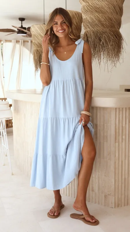 Jaliyah Midi Dress - Blue sold by Billy J