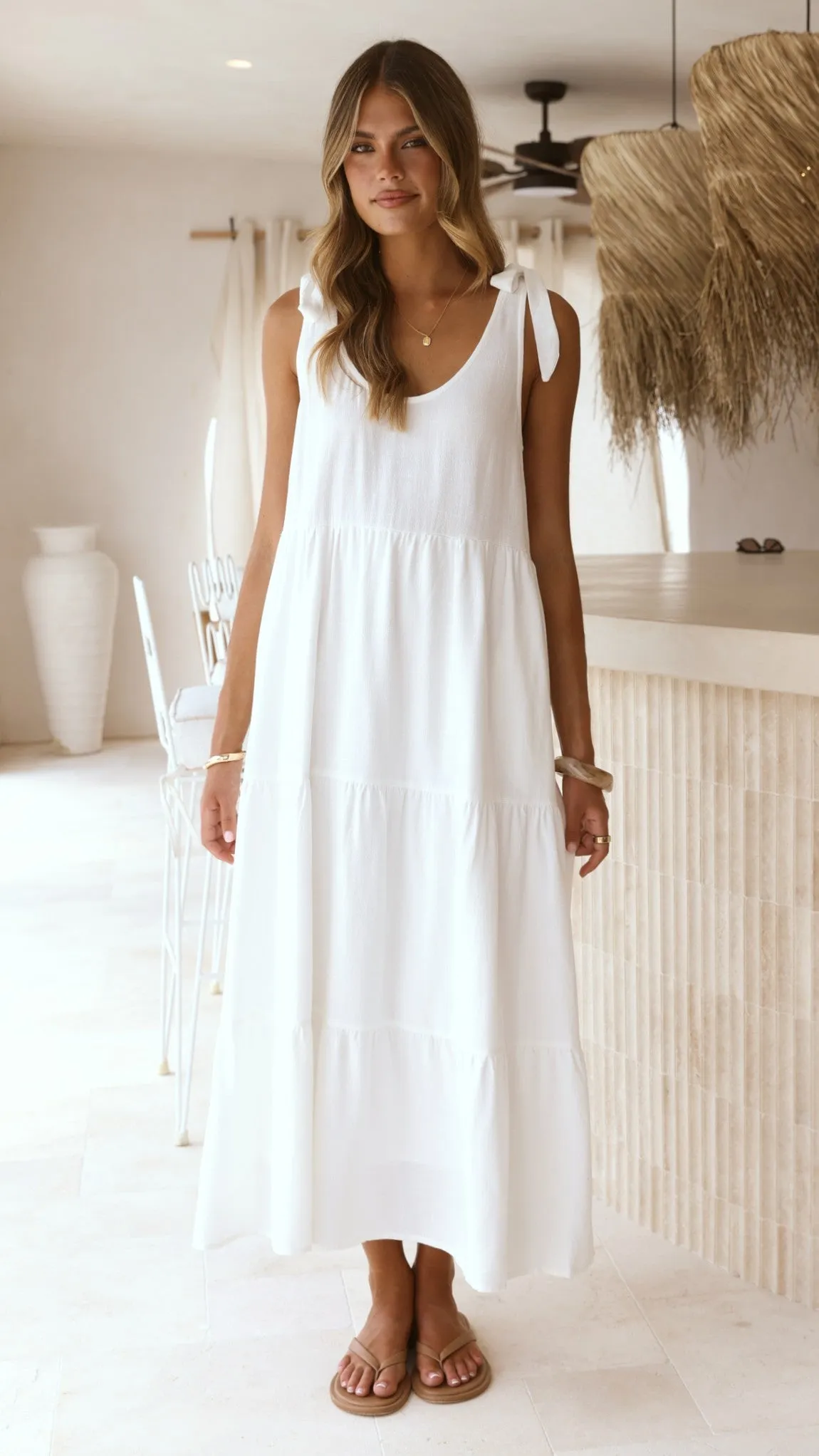 Jaliyah Midi Dress - White sold by Billy J product image thumbnail 3