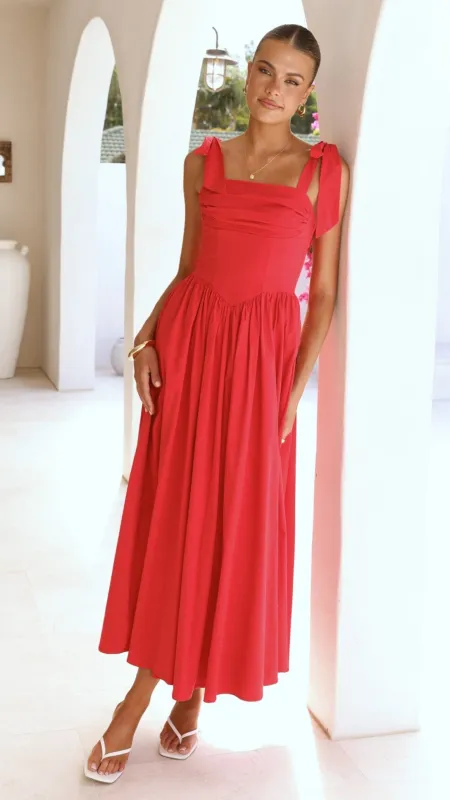 Haisley Maxi Dress - Red sold by Billy J