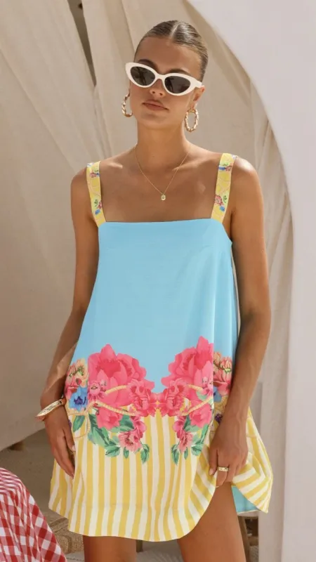 Gianna Mini Dress - Positano Blue sold by Billy J