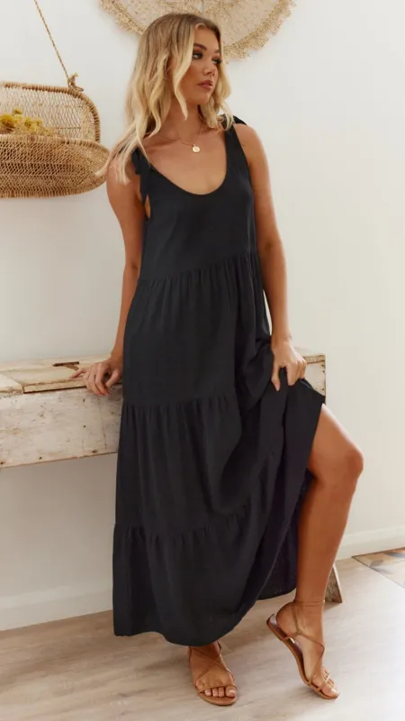 Jaliyah Midi Dress - Black sold by Billy J