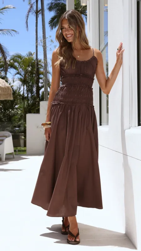 Vida Maxi Dress - Brown sold by Billy J