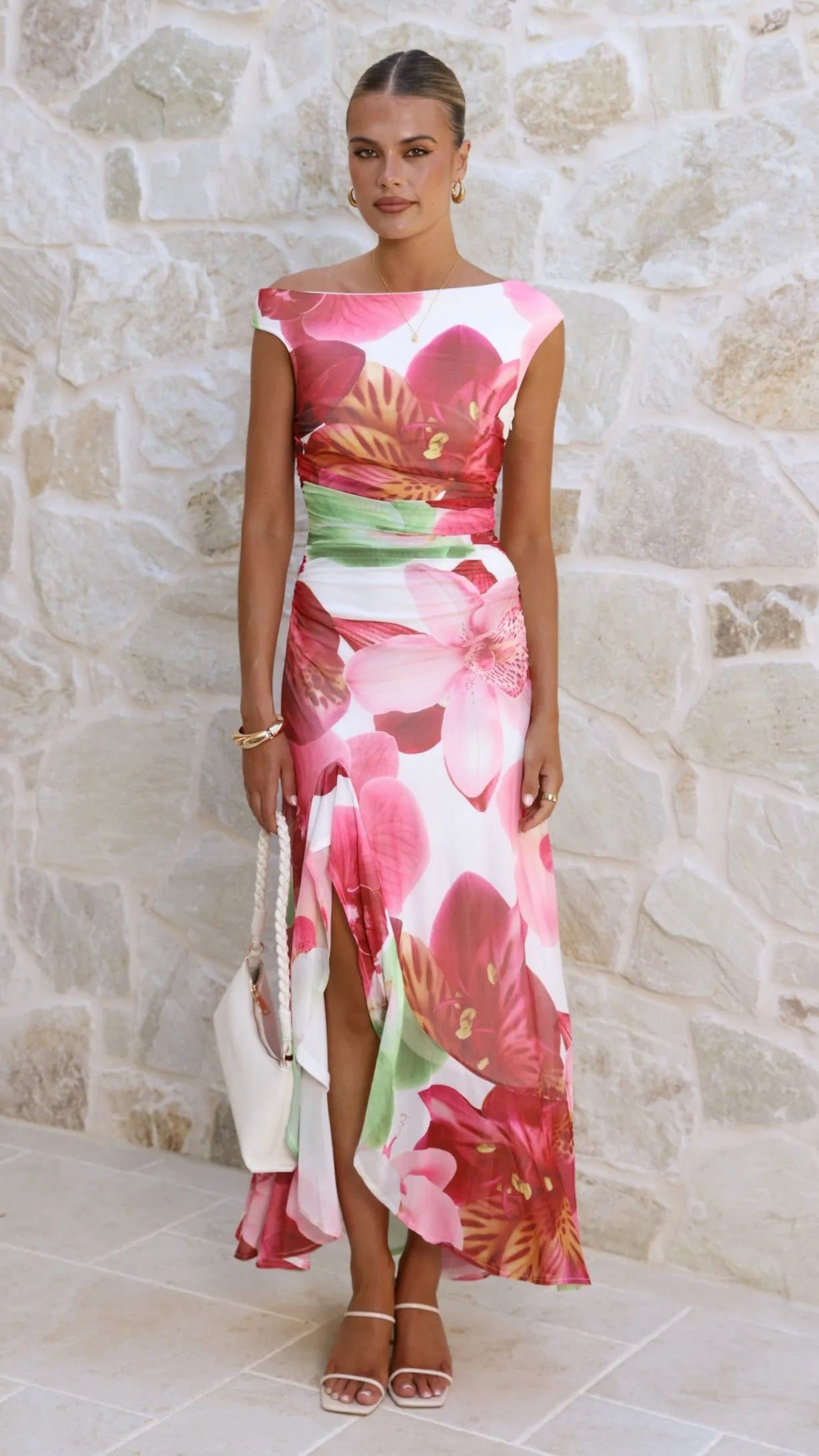 Amity Maxi Dress - Pink/Green Floral sold by Billy J product image thumbnail 5