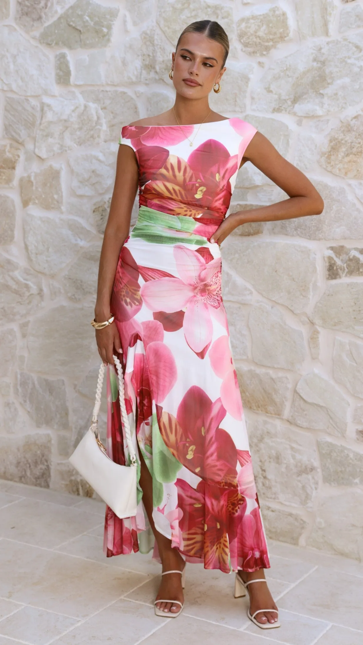 Amity Maxi Dress - Pink/Green Floral sold by Billy J product image thumbnail 4