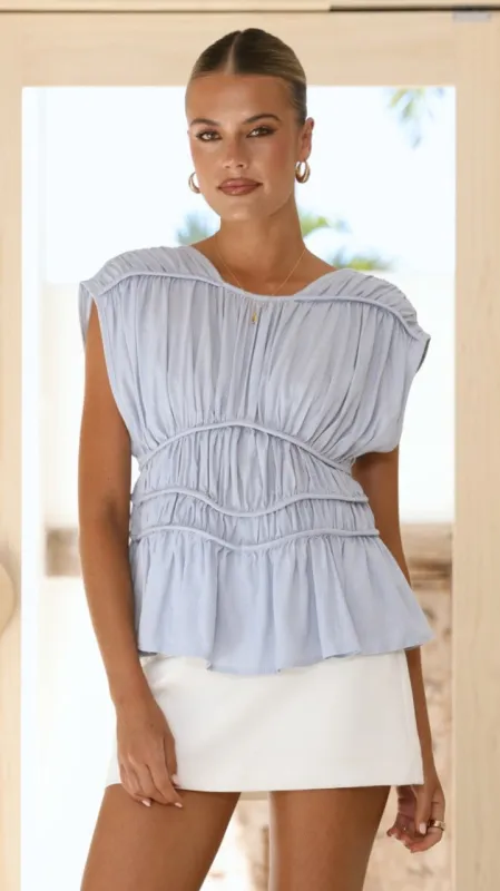 Amy Top - Blue sold by Billy J