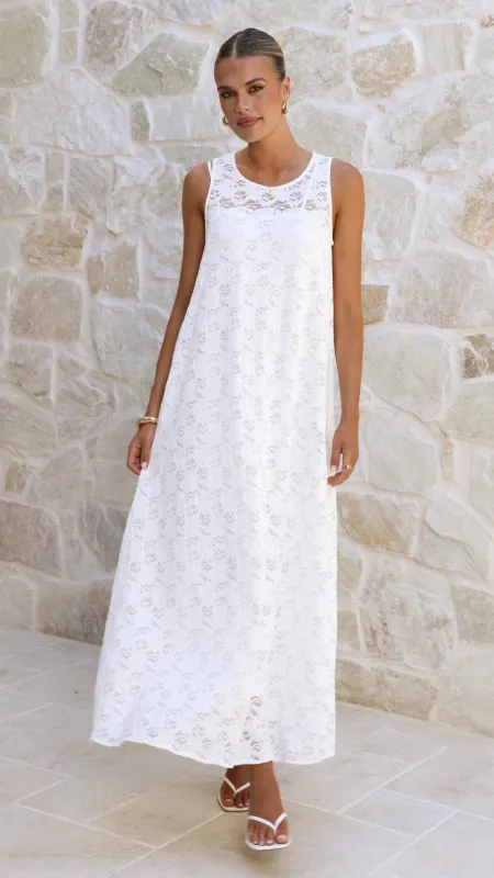 Cerelia Maxi Dress - White Lace sold by Billy J