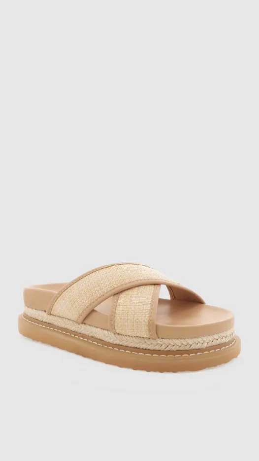 Aysha Slides - Natural Raffia / Clay sold by Billy J product image thumbnail 2