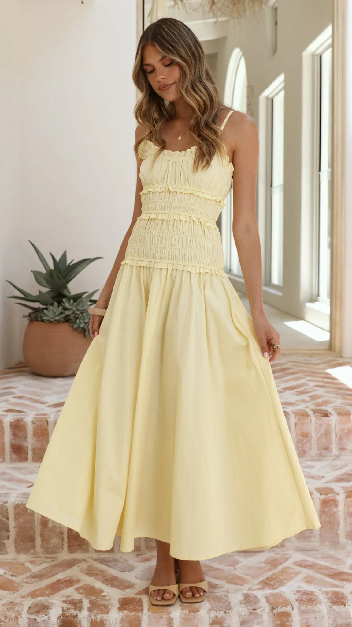 Vida Maxi Dress - Yellow sold by Billy J product image thumbnail 5