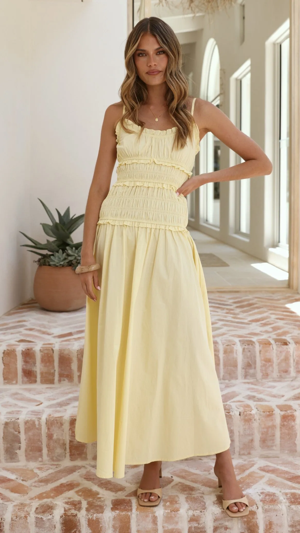 Vida Maxi Dress - Yellow sold by Billy J product image thumbnail 3