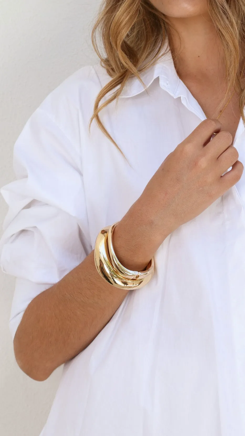 Selena Chunky Bangles 2 Pack - Gold sold by Billy J