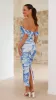 Kylie Maxi Dress - Blue Floral sold by Billy J