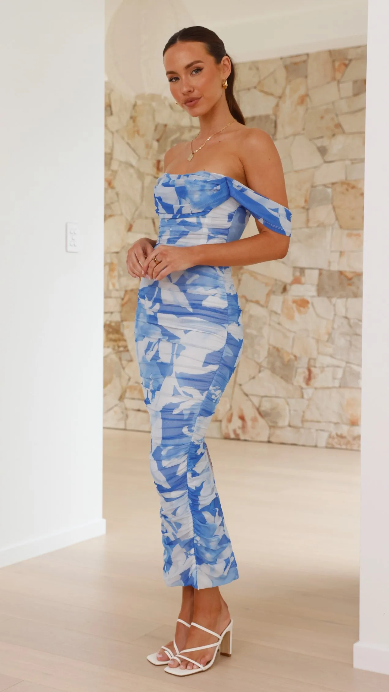 Kylie Maxi Dress - Blue Floral sold by Billy J product image thumbnail 5