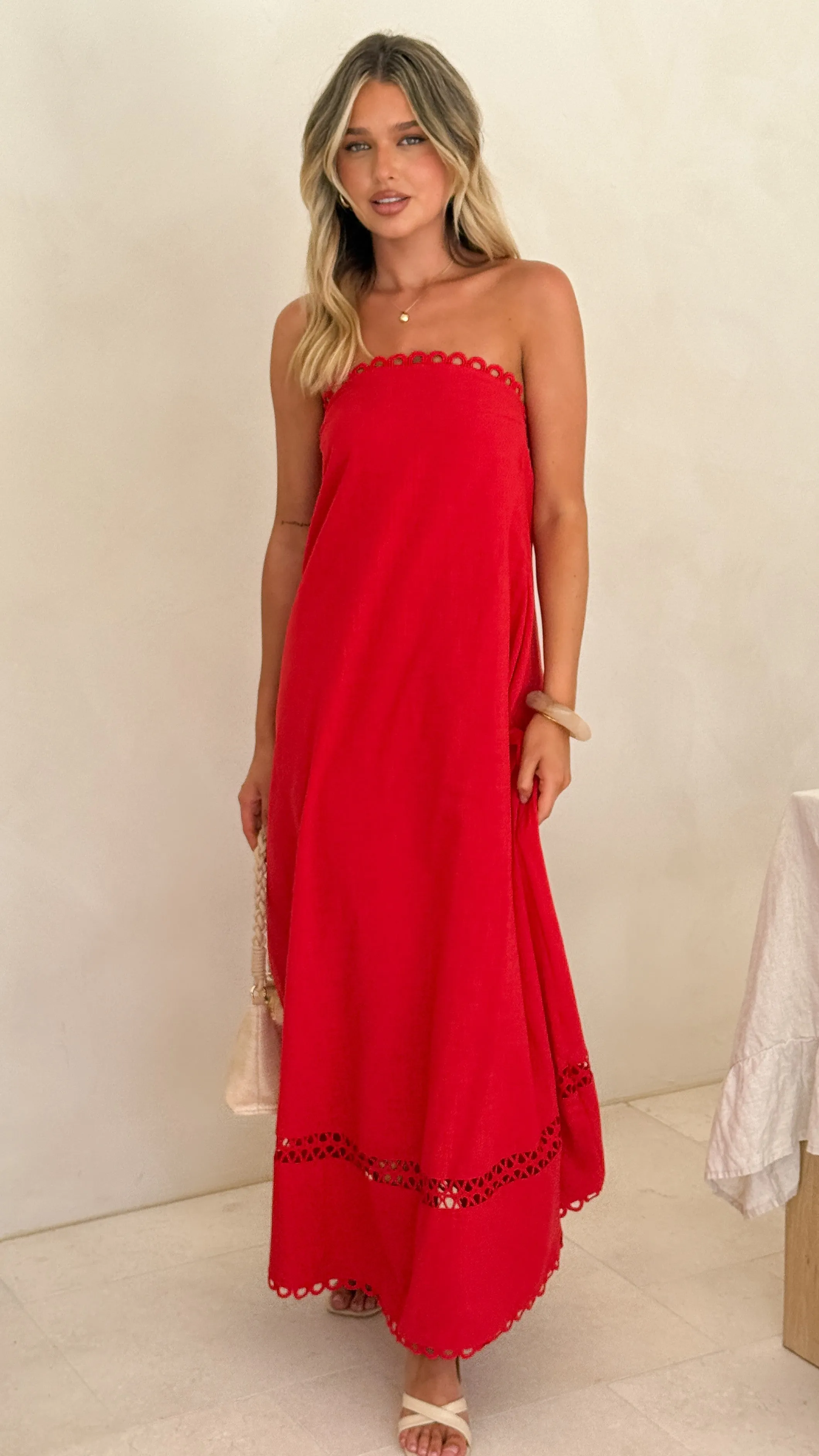 Sandra Maxi Dress - Red sold by Billy J product image thumbnail 4