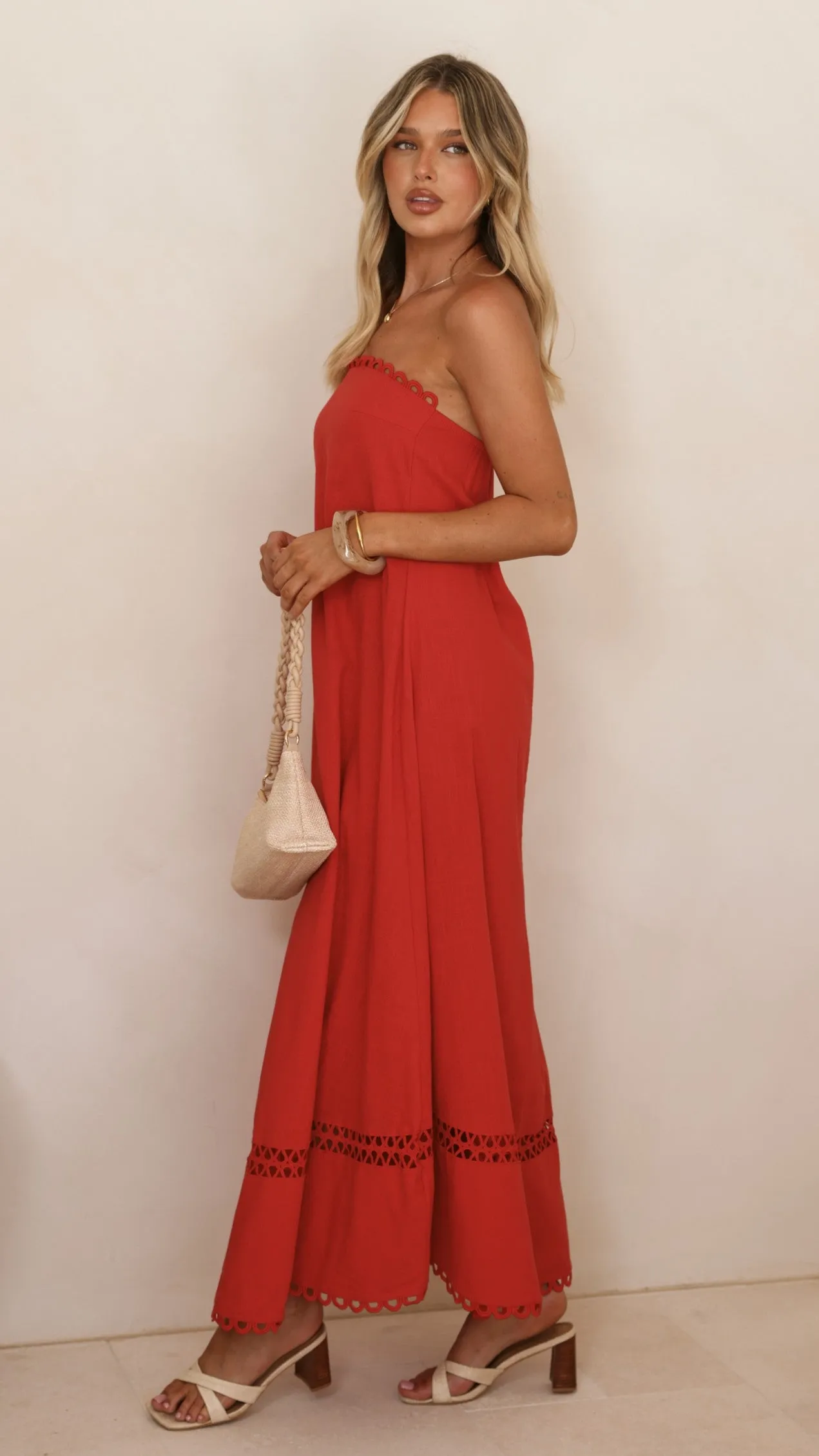 Sandra Maxi Dress - Red sold by Billy J product image thumbnail 3