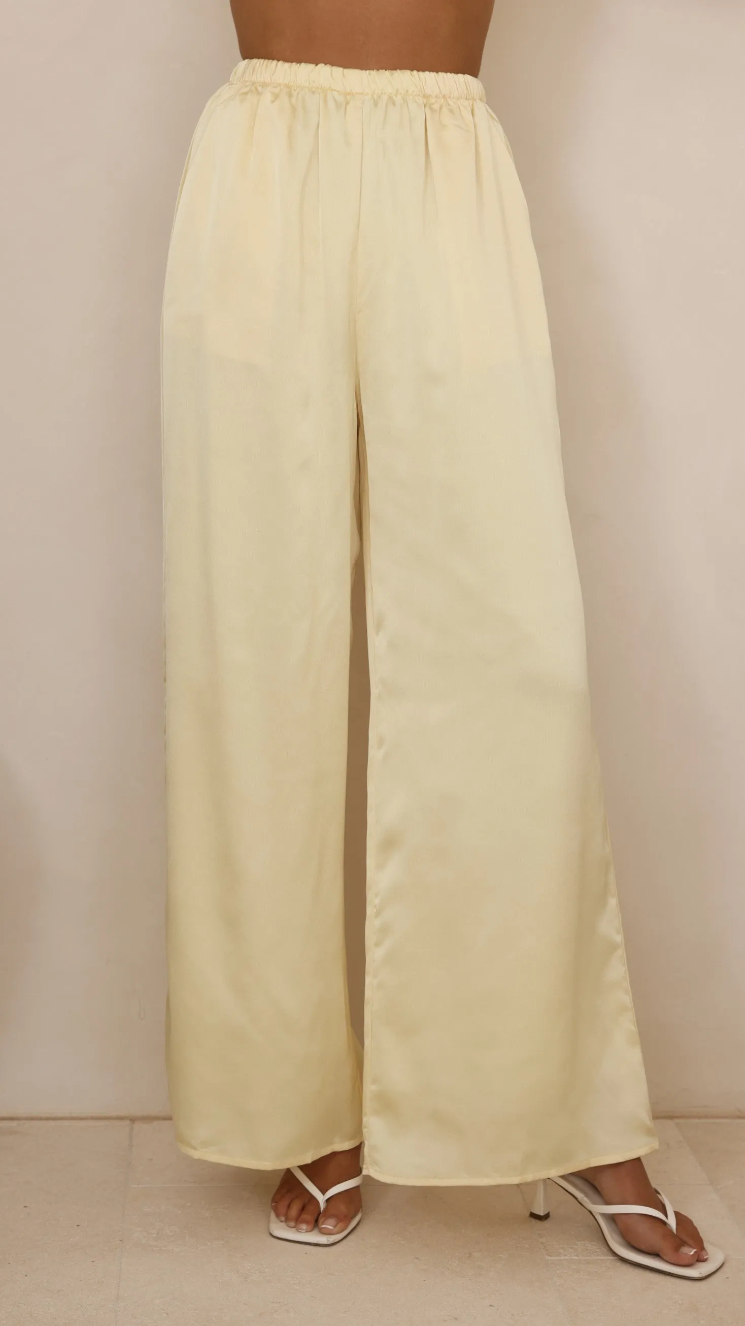 Hayleigh Asymmetrical Top and Pants Set - Yellow/Lace sold by Billy J product image thumbnail 4