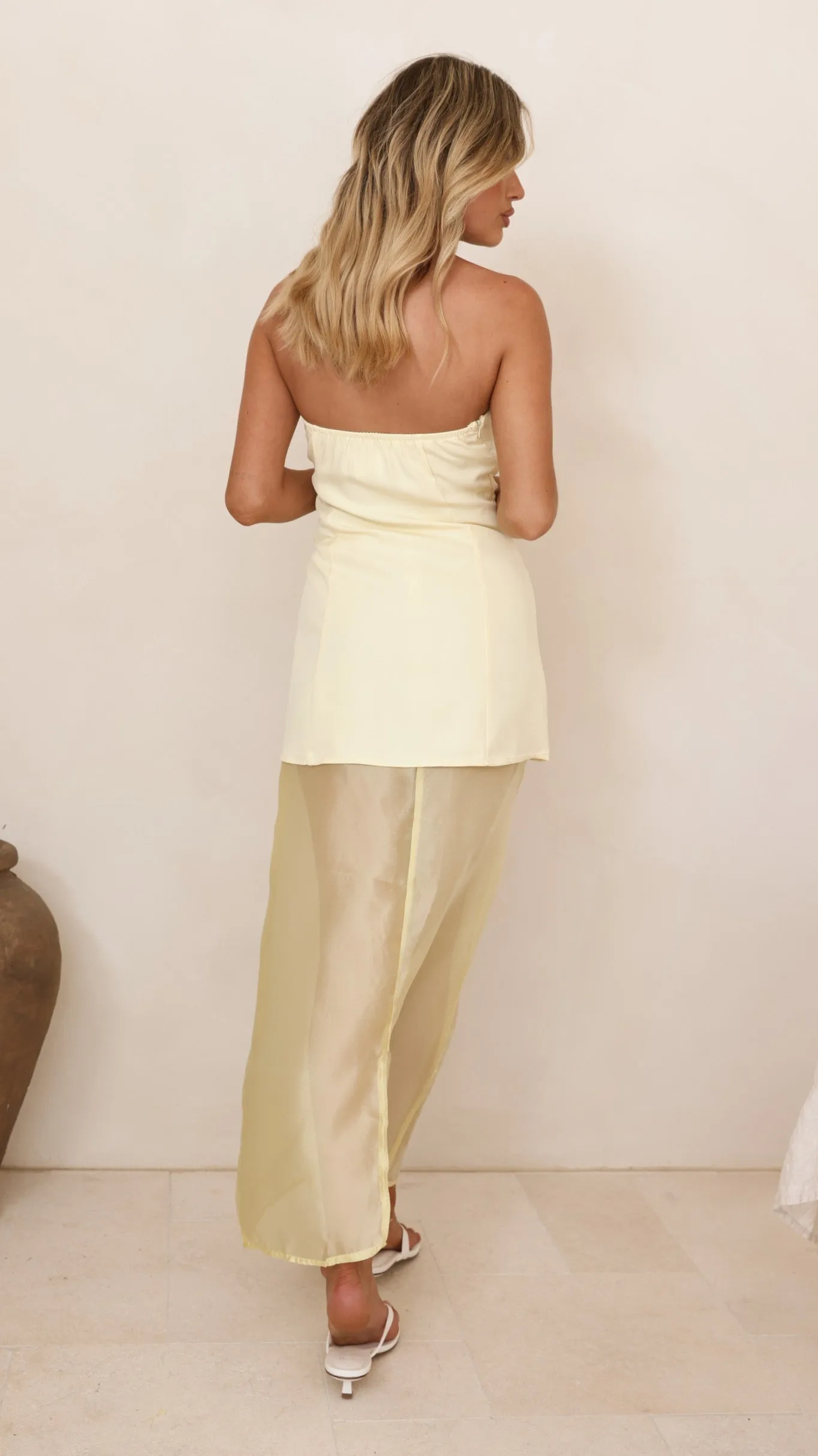 Kimora Strapless Mini Dress & Organza Skirt Set - Yellow sold by Billy J product image thumbnail 2