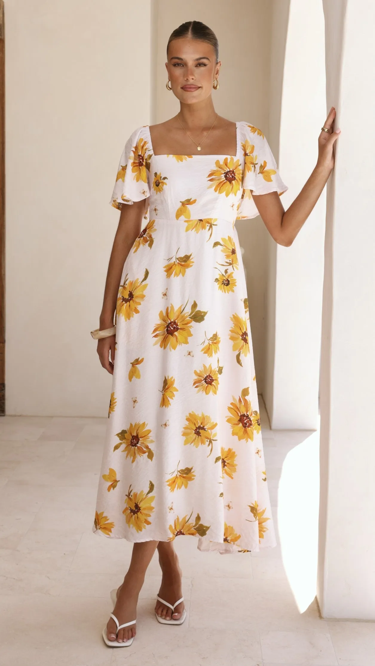 Vivian Maxi Dress - Sunflower Print sold by Billy J