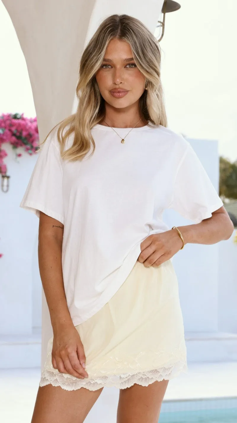 Davonne Lace Mini Skirt - Yellow sold by Billy J