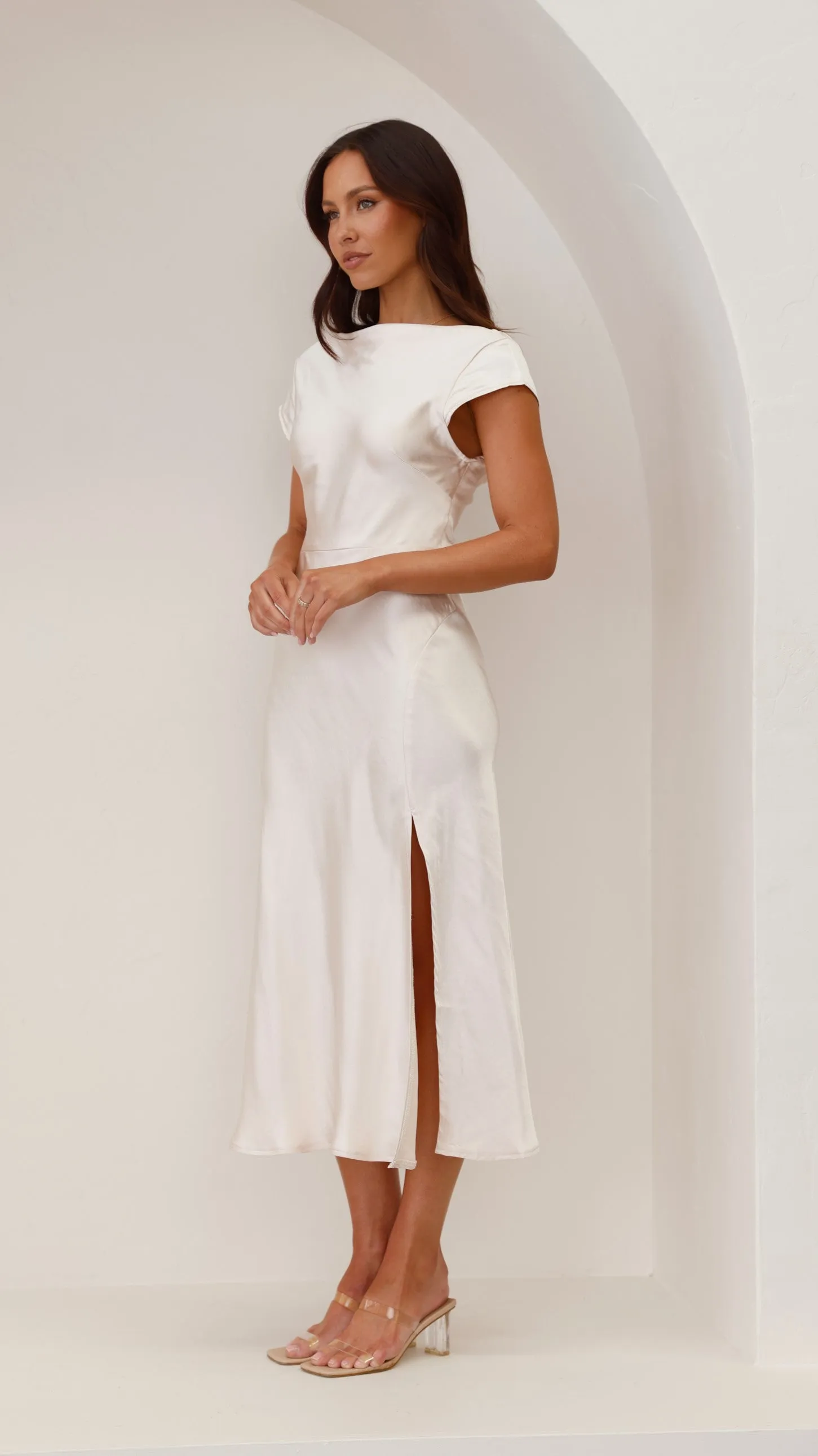 Ivana Midi Dress - Champagne sold by Billy J product image thumbnail 2
