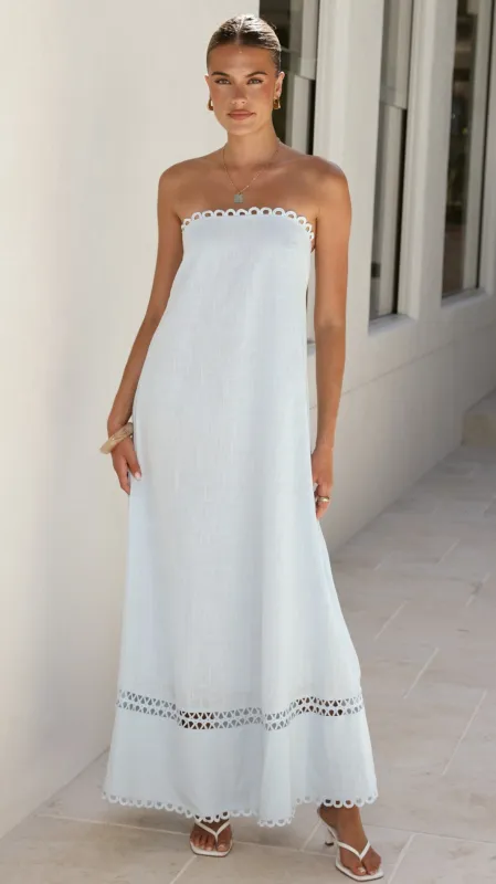 Sandra Maxi Dress - Sky Blue made by Billy J