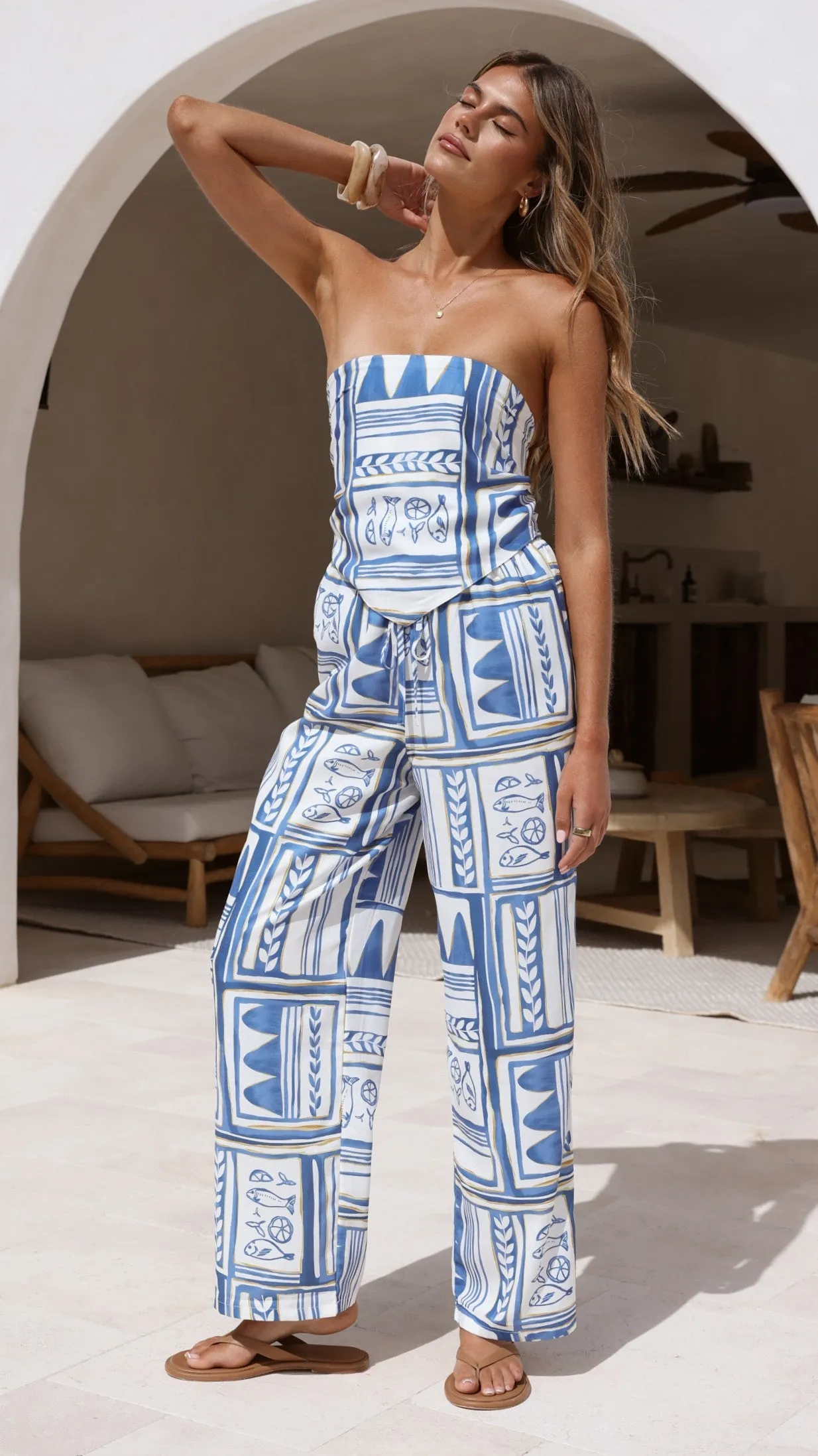 Poppy Scarf Top - Coastal Escape sold by Billy J product image thumbnail 3