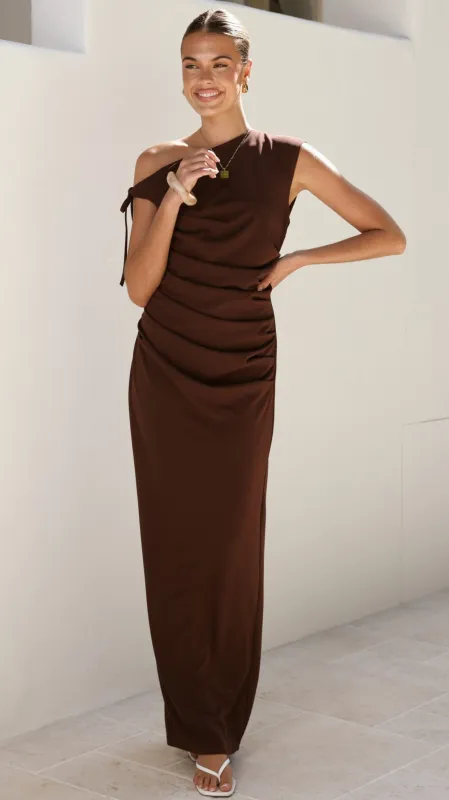Lealah Maxi Dress - Chocolate sold by Billy J