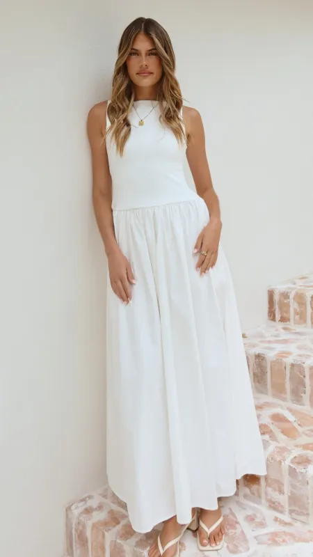 Alita Maxi Dress - White sold by Billy J