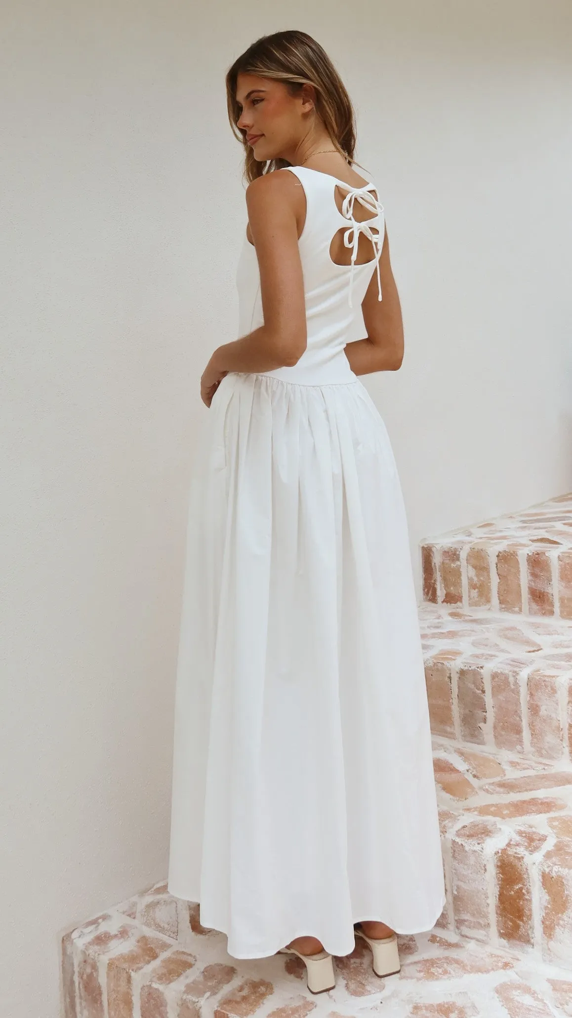 Alita Maxi Dress - White sold by Billy J product image thumbnail 3