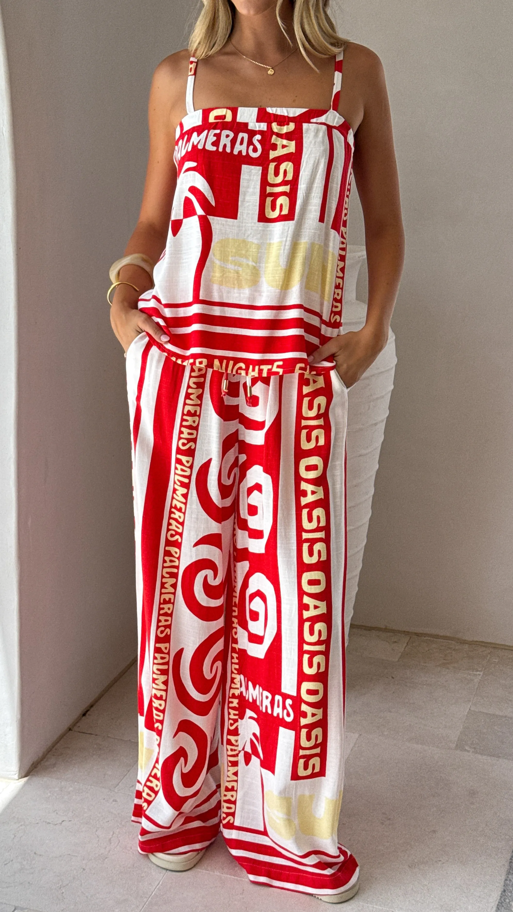 Yiota Pants - Palmeras Print sold by Billy J product image thumbnail 4