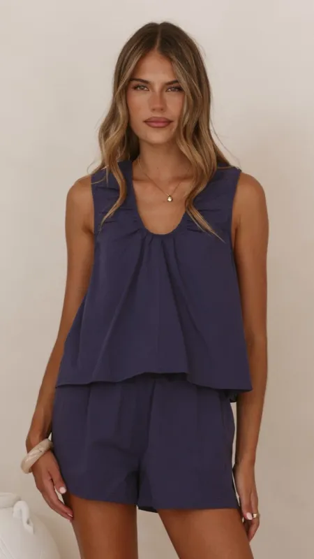 Vika Top - Navy sold by Billy J