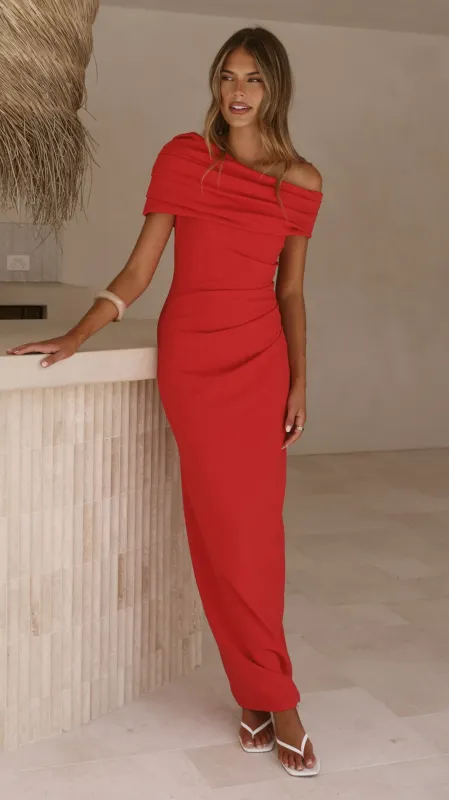 Telaia Maxi Dress - Red sold by Billy J