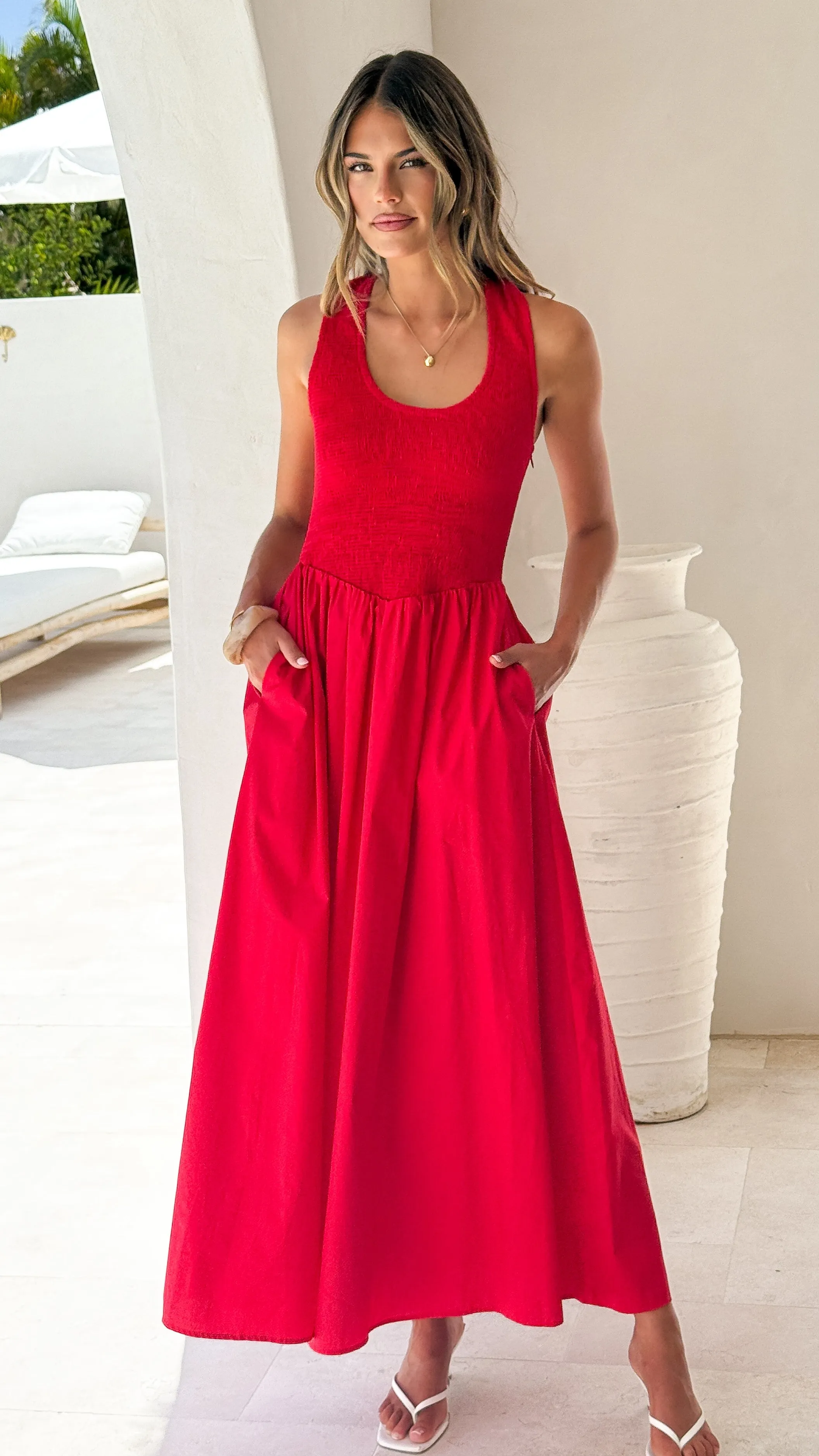 Maia Maxi Dress - Red sold by Billy J product image thumbnail 5
