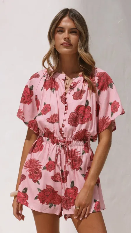 Santorini Playsuit - Dahlia Rouge made by Billy J