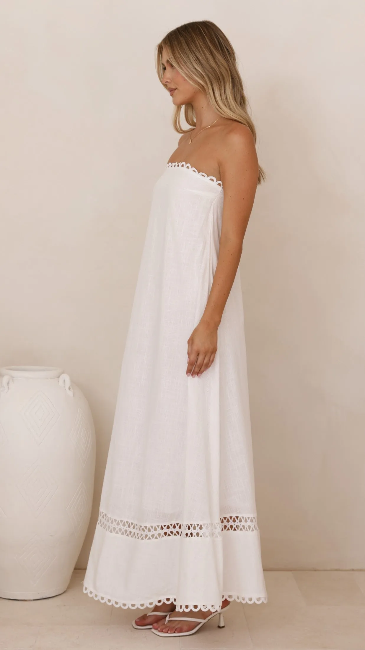 Sandra Maxi Dress - White sold by Billy J product image thumbnail 5