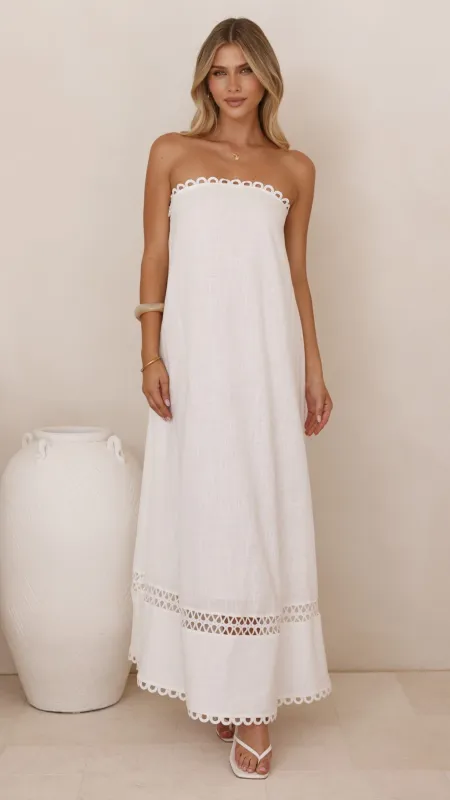 Sandra Maxi Dress - White made by Billy J