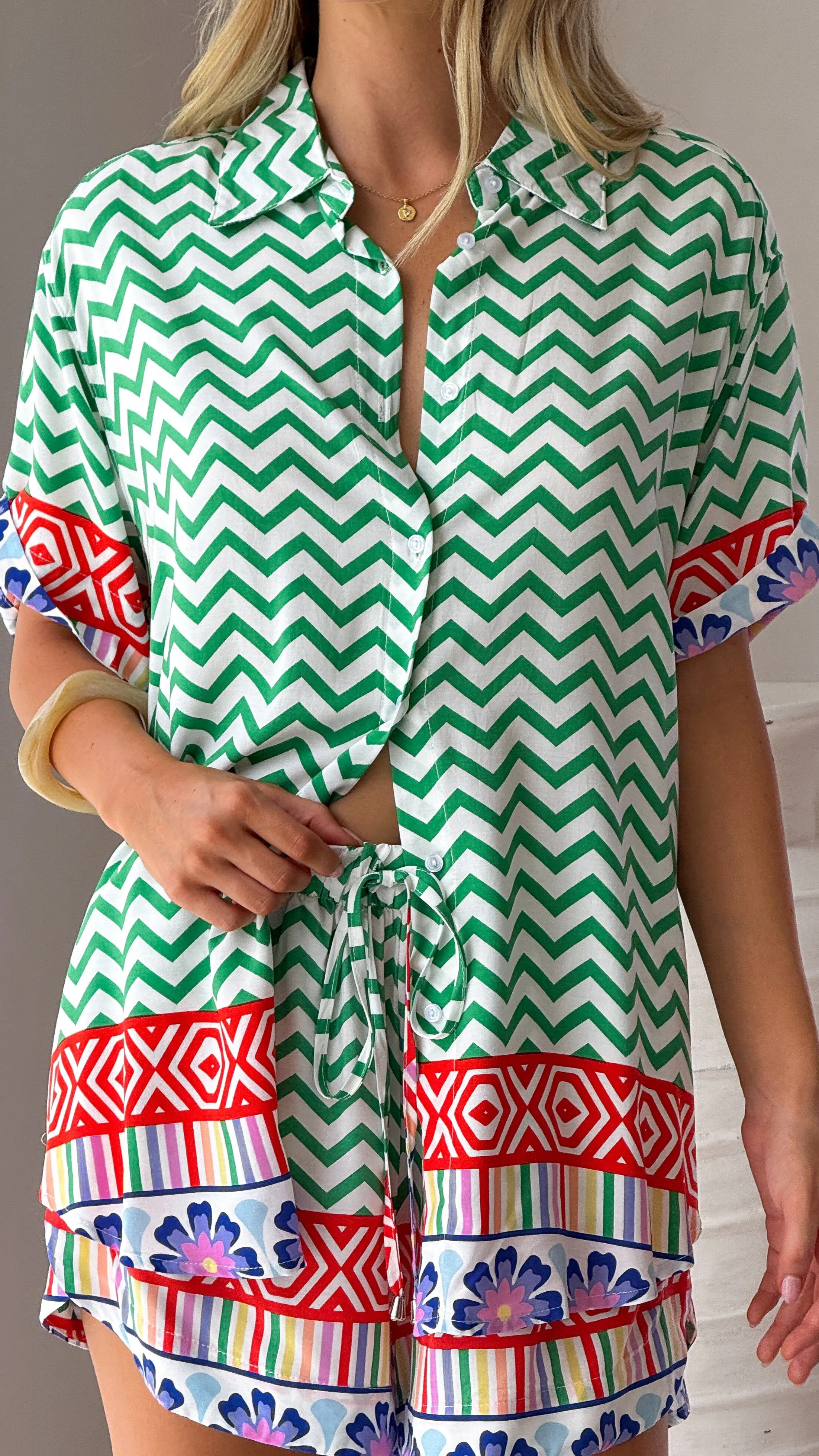 Lola Button Up Shirt - Ziggy Print sold by Billy J product image thumbnail 5