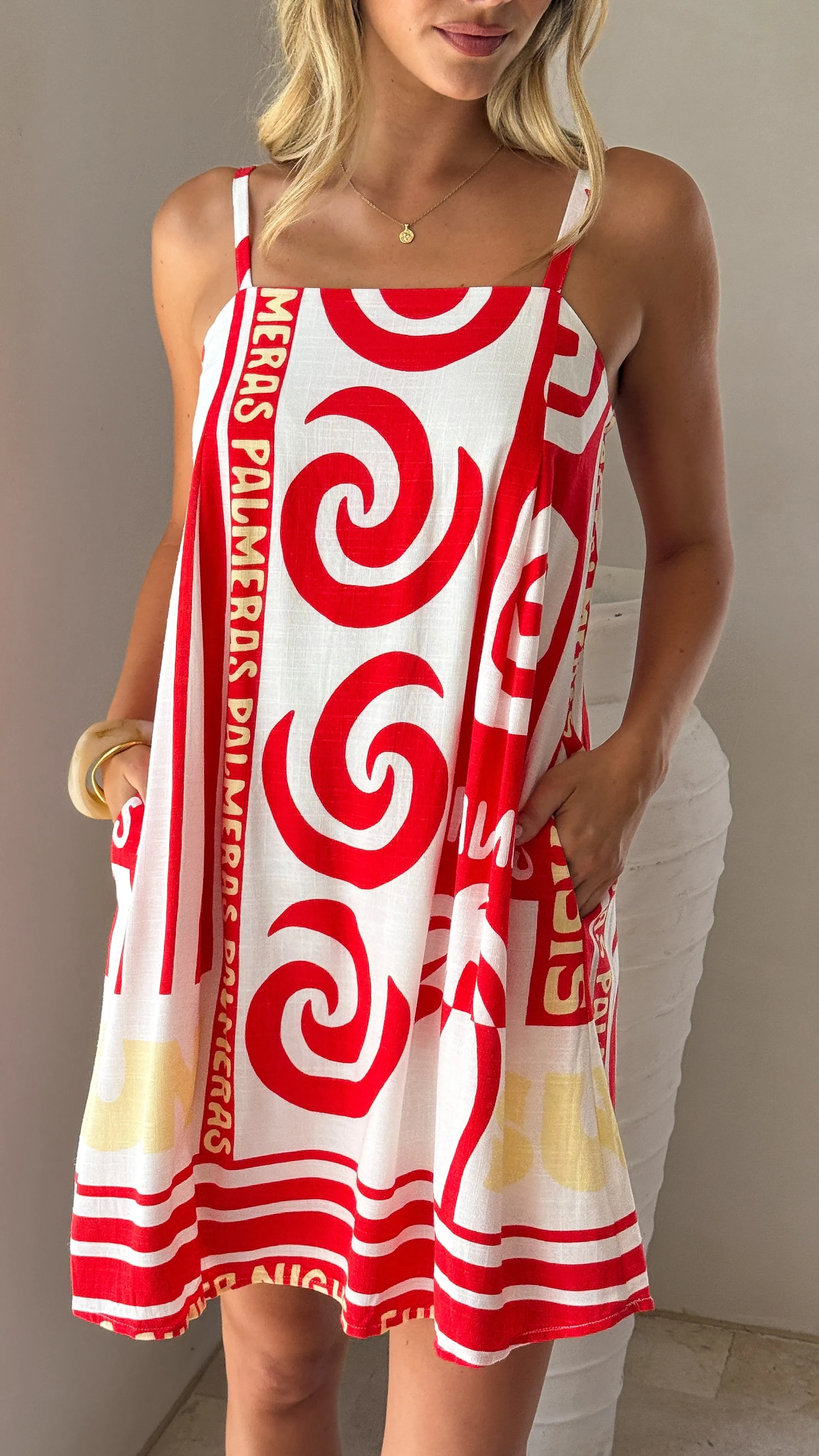 Delilah Mini Dress - Palmeras Print sold by Billy J product image thumbnail 5