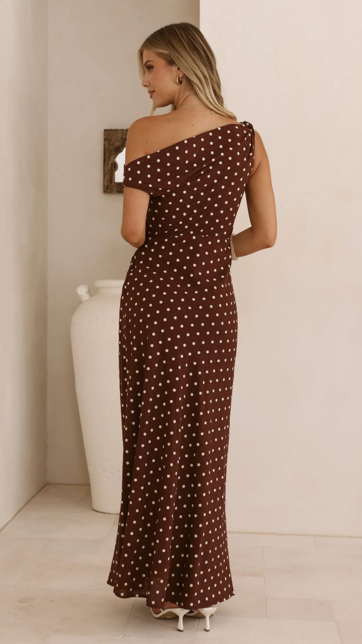 Gigi Maxi Dress - Chocolate/Nude Spot sold by Billy J product image thumbnail 2