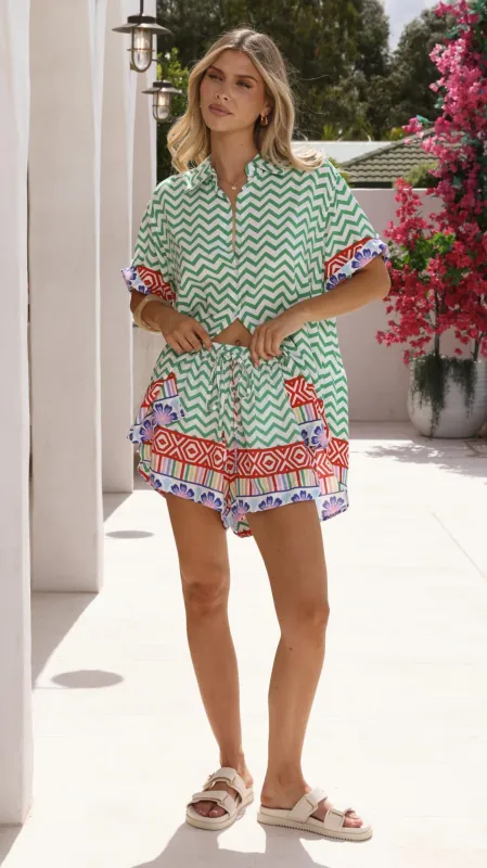 Charlie Shorts - Ziggy Print sold by Billy J