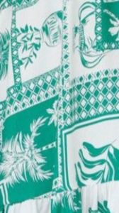 Melanie Mini Dress - Green/White Print sold by Billy J