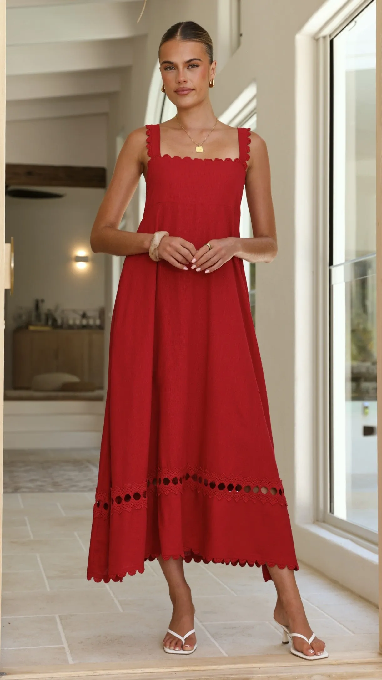 Libbie Maxi Dress - Red sold by Billy J product image thumbnail 4