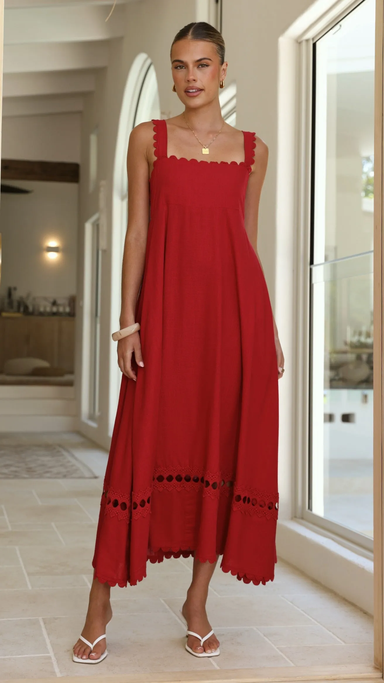 Libbie Maxi Dress - Red sold by Billy J