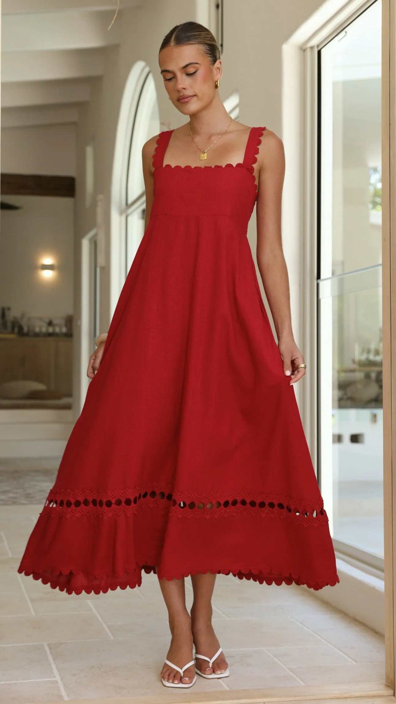 Libbie Maxi Dress - Red sold by Billy J product image thumbnail 3