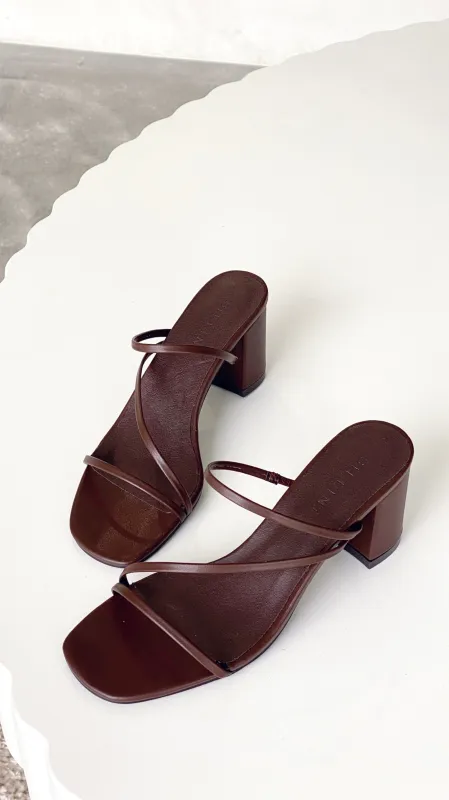Yazmin Heel - Chocolate sold by Billy J