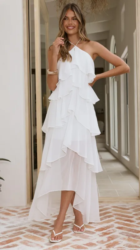 Soho Maxi Dress - White made by Billy J
