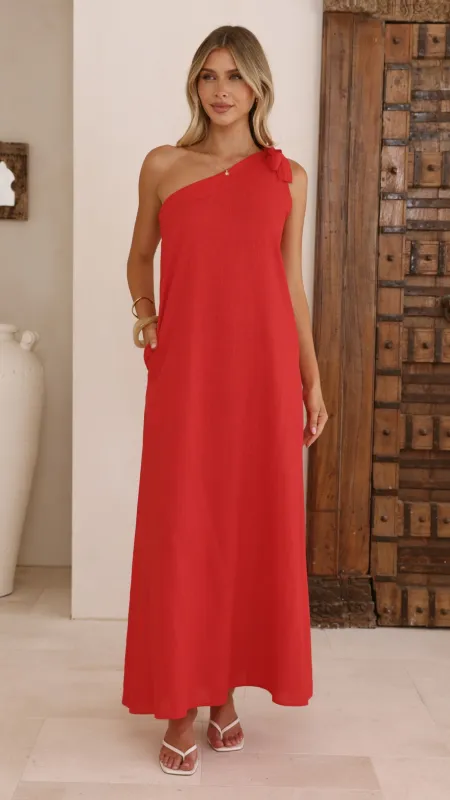 Hallie Maxi Dress - Red sold by Billy J