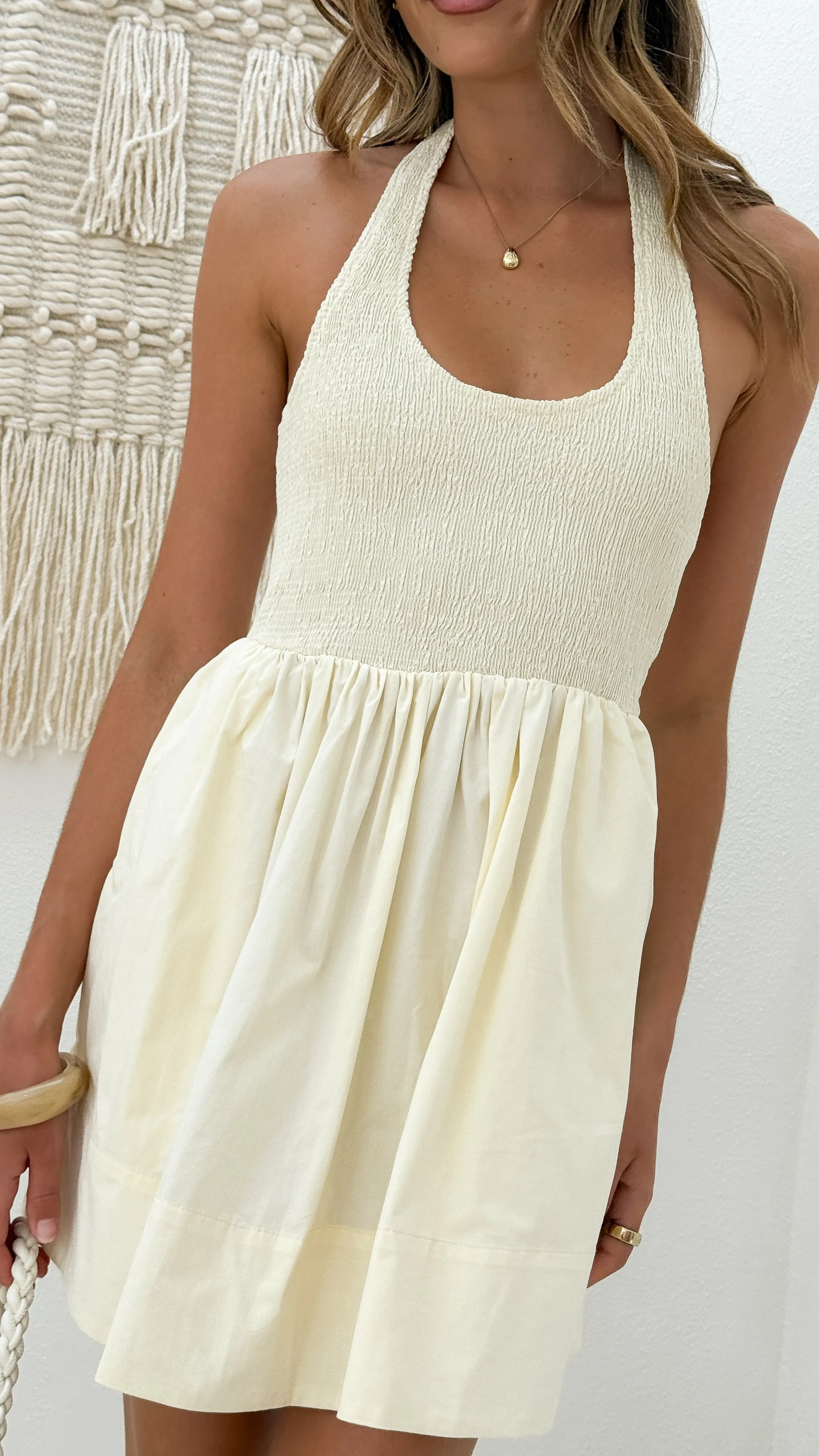 Keanie Mini Dress - Butter sold by Billy J product image thumbnail 2