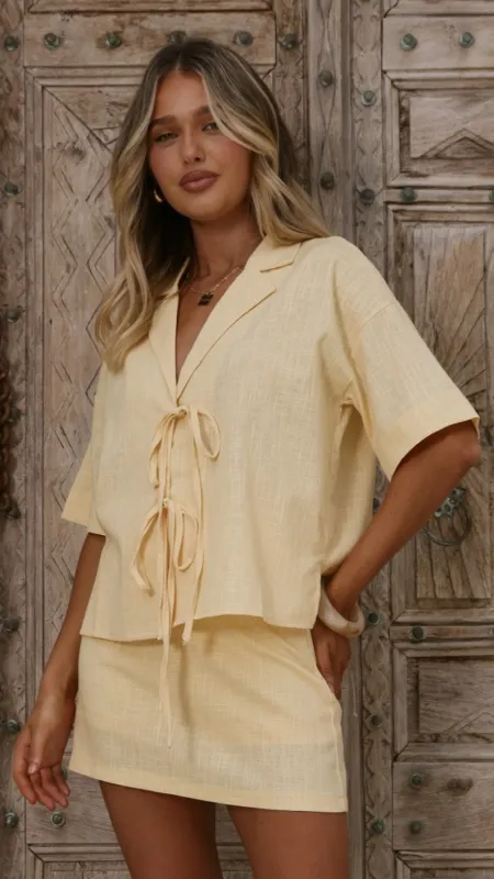 Louise Top - Light Yellow sold by Billy J